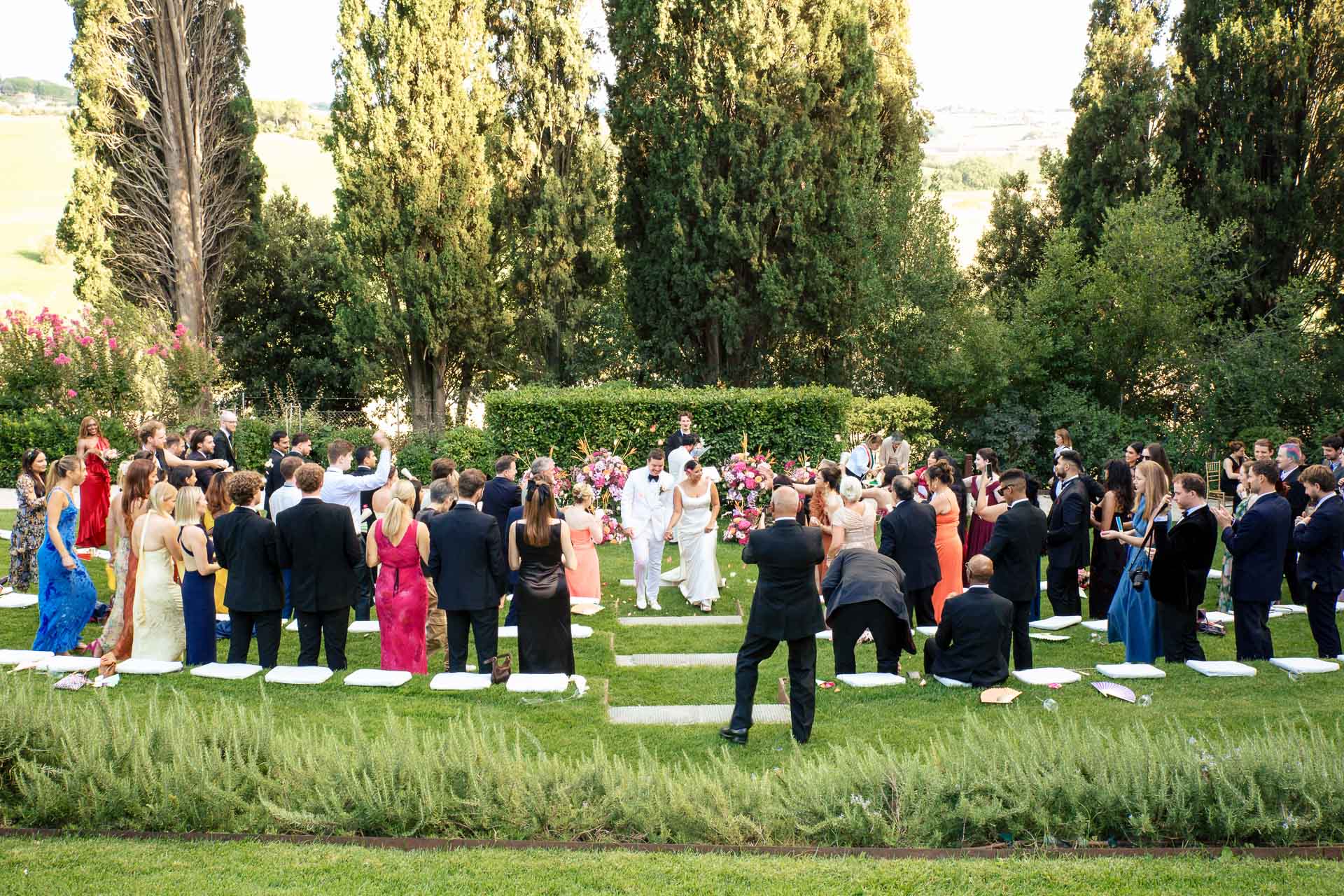 A wedding in the Tuscan countryside.