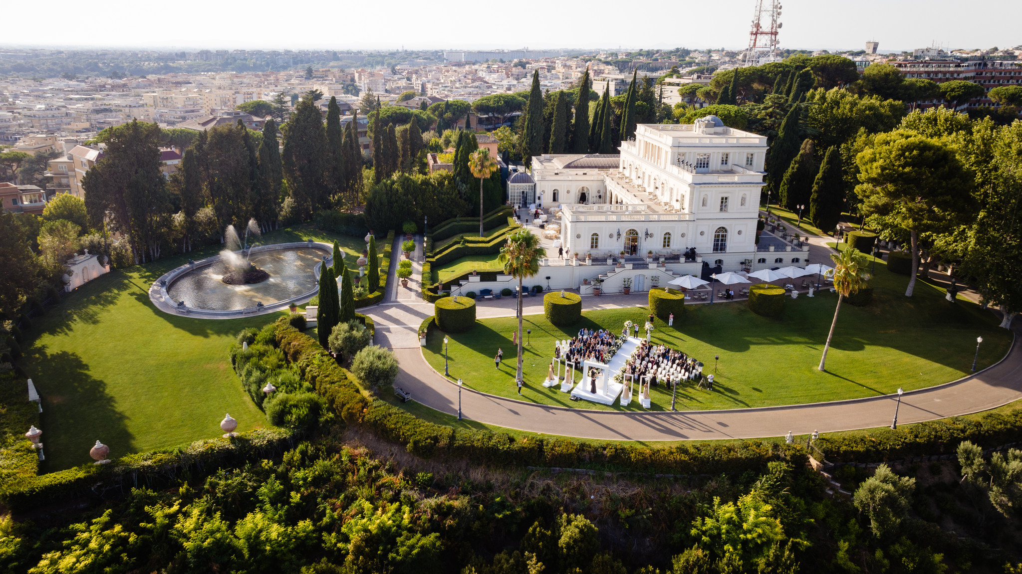 John & Christina at Villa Miani